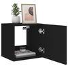 vidaXL TV-Wandschrank mit LED-Leuchten Schwarz 40,5x35x40 cm
