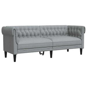 vidaXL Sofa Hellgrau 201,5 x 74,5 x 74,5 cm Polyester