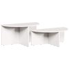 vidaXL Couchtisch 2 Stk. Wei&szlig; 79 x 39,5 x 40 cm Massivholz Kiefer