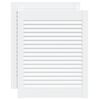 vidaXL Schrankt&uuml;ren Lamellen-Design 2 Stk Wei&szlig; 61,5x49,4 cm Massivholz