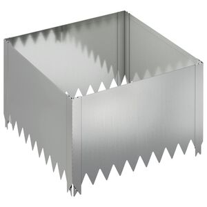 vidaXL Raseneinfassung 60 x 60 x 35 cm Stahl Silber