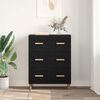 vidaXL Sideboard Schwarz Eichen-Optik 69,5 x 34 x 90 cm Holzwerkstoff