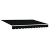 vidaXL Ausziehbare Markise Schwarz 350 x 250 cm