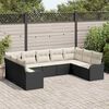 vidaXL Gartensofa-set 9 pcs Schwarz Poly-Rattan