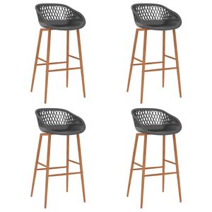 vidaXL Barhocker 4 Stk. Grau
