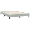 vidaXL Boxspringbett mit Matratze Hellgrau 160x220 cm Samt