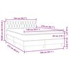 vidaXL Boxspringbett mit Matratze Dunkelblau 140x210 cm Samt