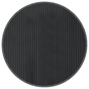 vidaXL Teppich Rund Grau 60 cm Bambus