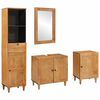 vidaXL Badezimmerm&ouml;bel-Set 4 Stk. Braun Holzwerkstoff
