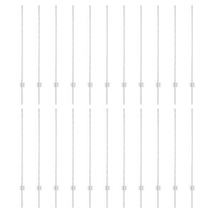 vidaXL Zaunpfosten 22 pcs Silber 160 cm Stahl