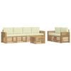 vidaXL Outdoor-Sofagarnitur 7 Stk. Wei&szlig; und Creme Polyester