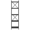 vidaXL B&uuml;cherregal Schwarz Eichen-Optik 40 x 30 x 155 cm Holzwerkstoff