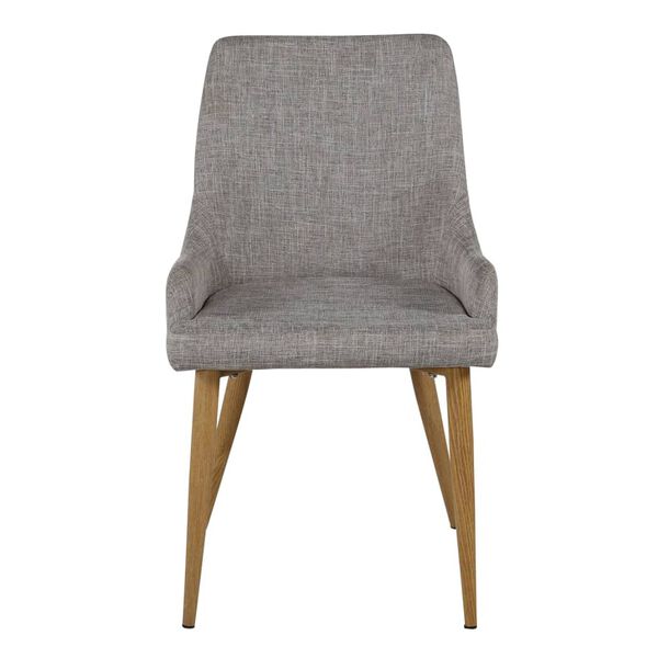 Venture Home Esszimmerst&uuml;hle 2 Stk. Plaza Polyester Grau und Natur