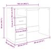 vidaXL Schreibtisch Altholz-Optik 102x76x50 cm Holzwerkstoff