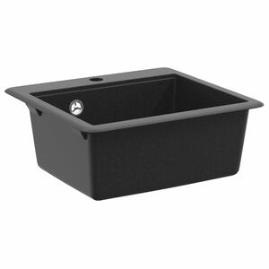 vidaXL Waschbecken Schwarz 470 x 440 mm Granit
