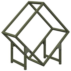 vidaXL Brennholzregal Olivgr&uuml;n 50x25x50 cm Kaltgewalzter Stahl