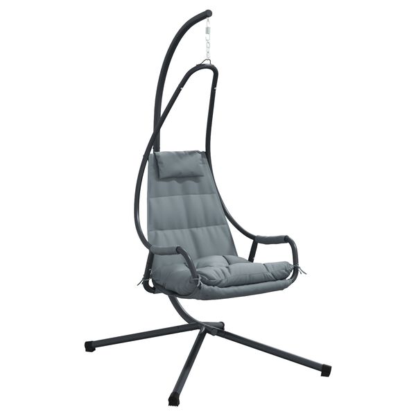 vidaXL H&auml;ngendes Ei-Stuhl Anthrazit 94 x 107 x 196,5 cm Stahl