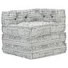 vidaXL Modularer Pouf Hellgrau Stoff