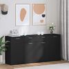 vidaXL Sideboard Schwarz 160x36x75 cm Holzwerkstoff
