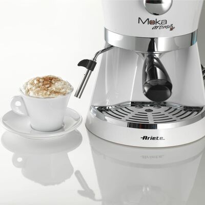 Ariete Espressomaschine in Espressokannen-Design Moka Aroma 850 W Weiß