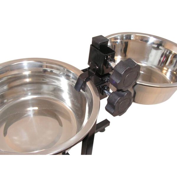 @Pet Twin Napfst&auml;nder 2x4 L Schwarz 17228