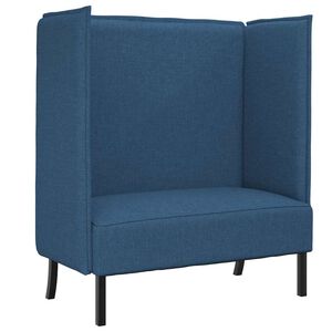 vidaXL Hoher R&uuml;cken Sofa 101cm Blau Stoff