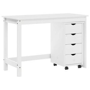 vidaXL Schreibtischschrank-Set 2 stk. Wei&szlig; Massives Kiefernholz