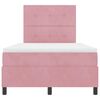 vidaXL Boxspringbett mit Matratze mit Kopfteil Rosa 120 x 190 cm Stoff