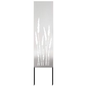 vidaXL Garten Sichtschutz-Leinwand Silber 32 x 140 cm Edelstahl