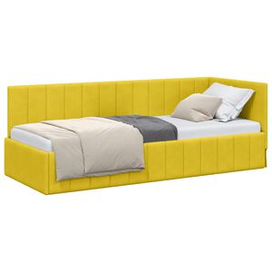 vidaXL Eckbettgestell Gelb 80 x 200 cm Samt