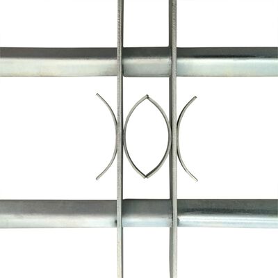 vidaXL Fenstergitter Verstellbar mit 2 Querstäben 500-650 mm