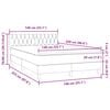 vidaXL Boxspringbett mit Matratze Dunkelgrau 140x220 cm Samt