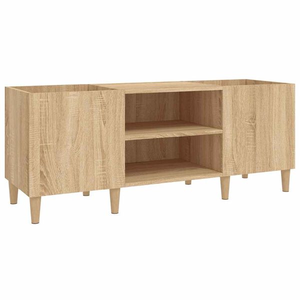 vidaXL Schallplattenschrank Sonoma-Eiche 121 x 38 x 48 cm Holzwerkstoff