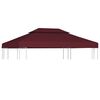 vidaXL Pavillon-Dach mit L&uuml;ftungsdach 310 g/m&sup2; 4x3 m Bordeauxrot
