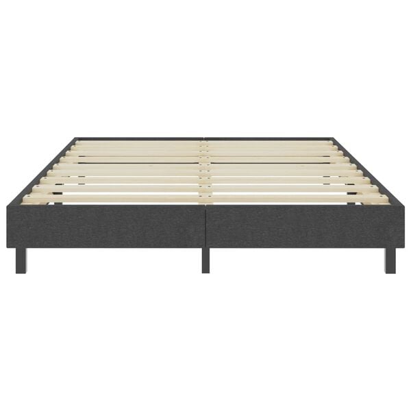 vidaXL Boxspring-Bettgestell Grau Stoff 160x200 cm