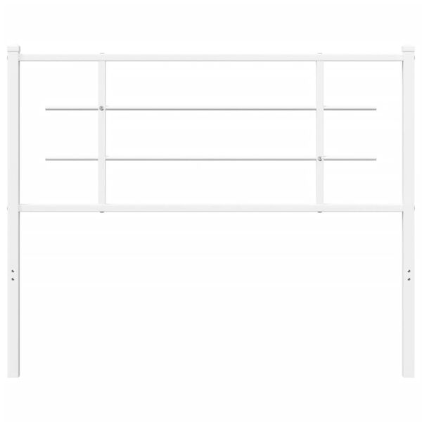 vidaXL Ersatz-Kopfteil Metall Wei&szlig; 107 cm