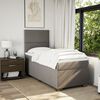 vidaXL Boxspringbett mit Matratze Taupe 90x190 cm Stoff