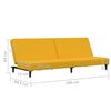 vidaXL Schlafsofa 2-Sitzer Gelb Samt