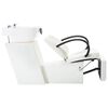 vidaXL Friseurstuhl mit Waschbecken Weiß Kunstleder