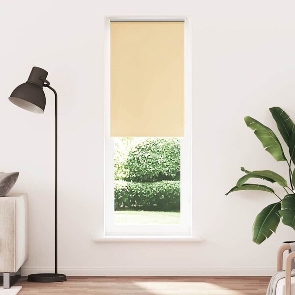 vidaXL Verdunkelungsrollo Beige 65x210cm Stoffbreite 60,7 cm Polyester