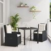 vidaXL Garten Essgruppe 5 pcs Braun Poly-Rattan
