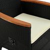 vidaXL 9-tlg. Garten-Essgruppe Poly Rattan Akazienholz Schwarz