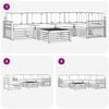 vidaXL Outdoor-Sofagarnitur mit Kissen 6 pcs Nat&uuml;rlich und Hellgrau