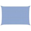 vidaXL Sonnensegel Blau und Wei&szlig; 4 x 7 m HDPE