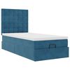 vidaXL Ottoman-Bett mit Matratzen Dunkelblau 90x190 cm Samt