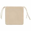 vidaXL Sitzkissen 4 pcs Creme 40 x 40 x 3 cm Mikrofaserstoff