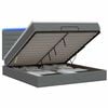 vidaXL Ottoman-Bett mit Matratze und LED Dunkelgrau 160 x 200 cm Stoff