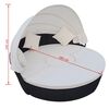 vidaXL Outdoor-Loungebett mit Dach Poly Rattan Schwarz