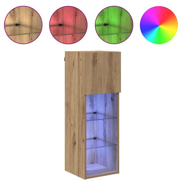 vidaXL Wandmontierte TV-Schr&auml;nke 2 pcs Artisan-Eiche 30,5 x 30 x 90 cm