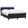 vidaXL Boxspringbett mit Matratze & LED Schwarz 140x220 cm Samt
